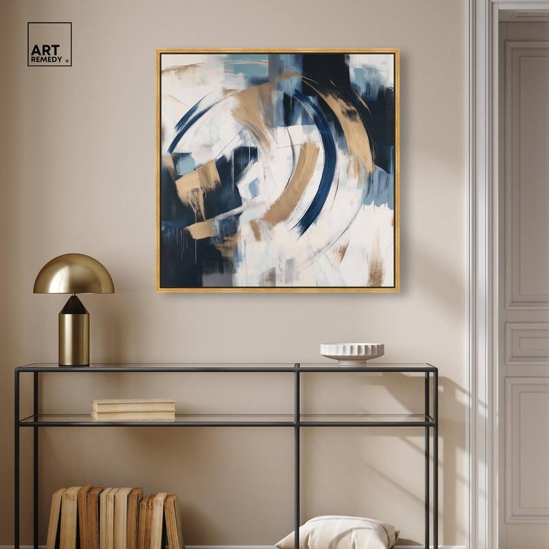 Golden Vortex I Canvas by Art Remedy