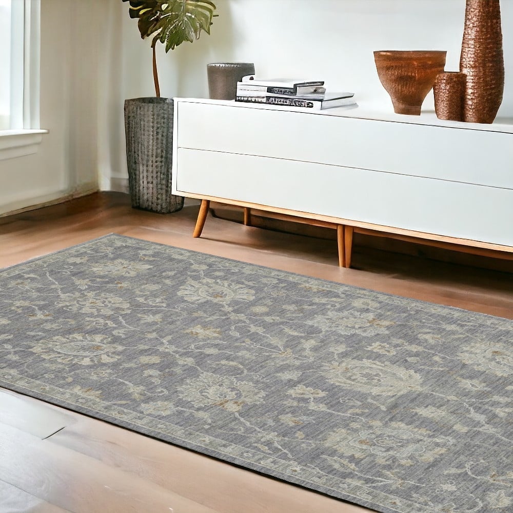 Power Loomed Floral Traditional Durable Area Rug - 69' X '45' X '0.6