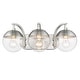 preview thumbnail 2 of 57, Carbon Loft Barton Clear Glass and Steel 3-light Bath Vanity