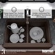 preview thumbnail 13 of 56, Karran Farmhouse Apron Front Quartz Double Bowl Kitchen Sink