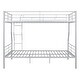 preview thumbnail 19 of 31, Full XL Over Queen Metal Bunk Bed with Chrome Finish, Safety Guardrails, Space-Saving Design, Easy Assembly