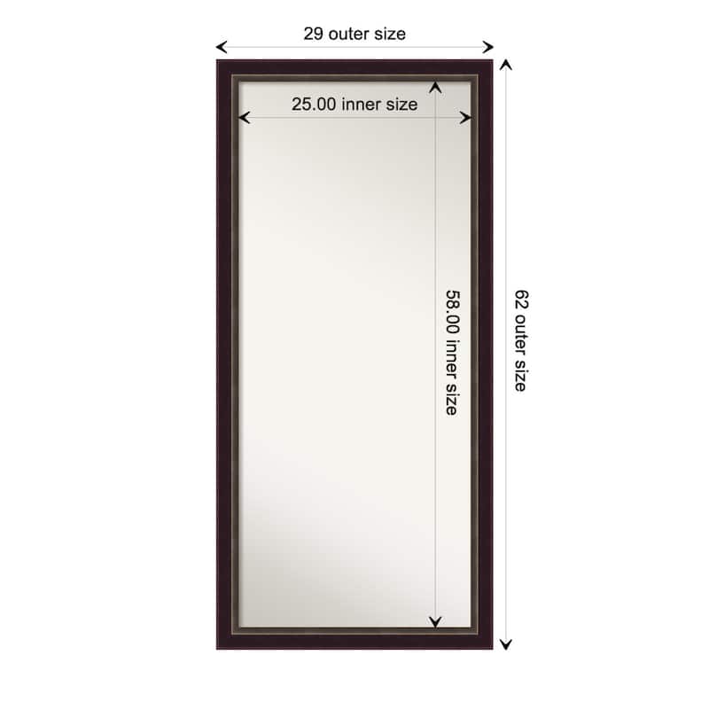 Oversized Wall Mirror Choose Your Custom Size - Signore Bronze Frame