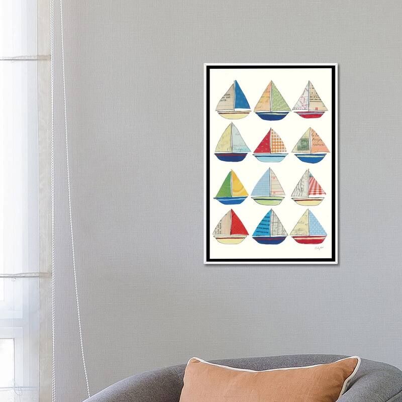 iCanvas "Wind And Waves VII" by Courtney Prahl Framed Canvas Print