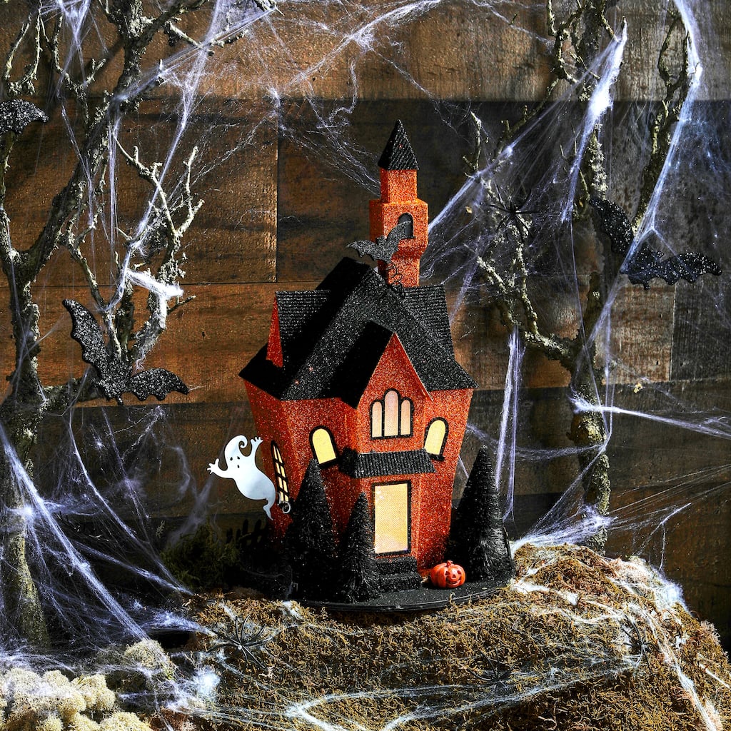 13.5" LED Cardboard Haunted House