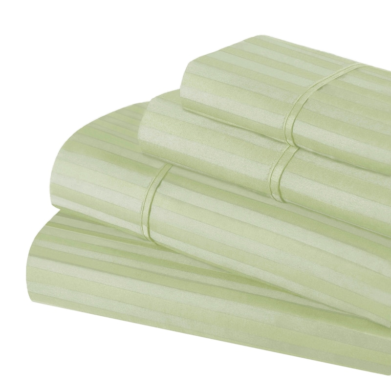 Superior Egyptian Cotton 300 Thread Count Stripe Deep Pocket Bed Sheet Set