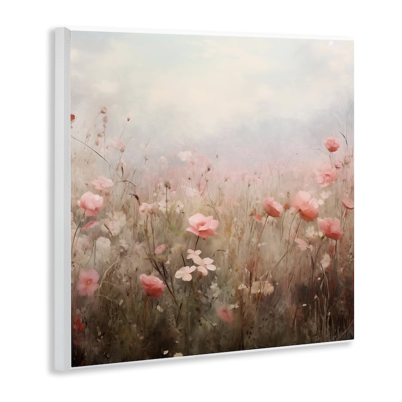 Stupell Blooming Pink Meadow Flowers Wall Plaque Art Design By Arlington Prints