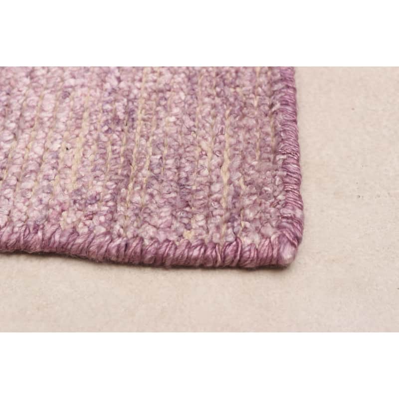 ECARPETGALLERY Hand-knotted Loreto Violet Silk Rug - 5'9 x 8'9