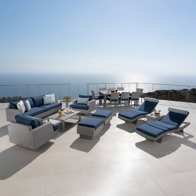 Portofino Comfort 19 Piece Sunbrella Outdoor Motion Estate Set