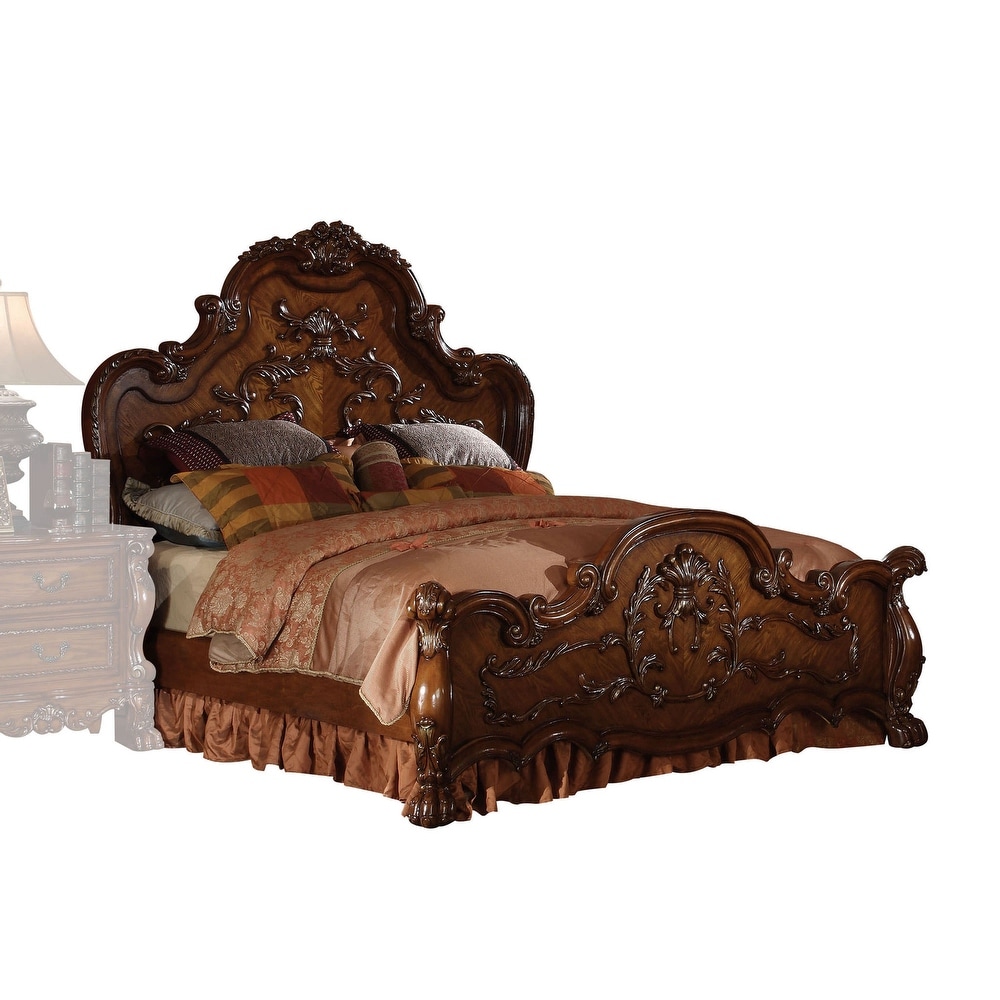 ACME Louis Philippe III Eastern King Bed, Cherry (1Set/2Ctn) Cherry  Traditional