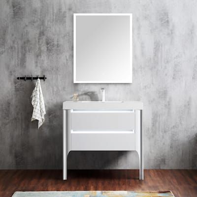 Willa 36" Single Bathroom Vanity Set with LED Lights