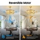 preview thumbnail 11 of 10, 19.69" Crystal Ceiling Fan with Lights and Remote, Gold - 19.69''