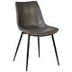 preview thumbnail 1 of 3, Remington PU Leather Upholstered Dining Chair, Dark Grey
