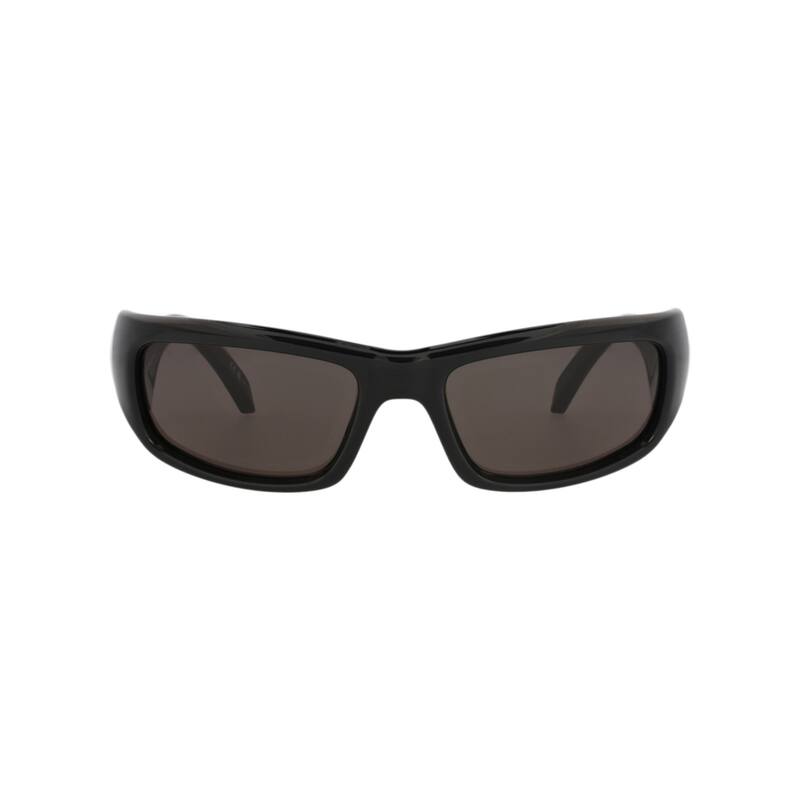 Balenciaga Square-Frame Bio Injection Sunglasses - Black Black Grey - Black - Grey Lens