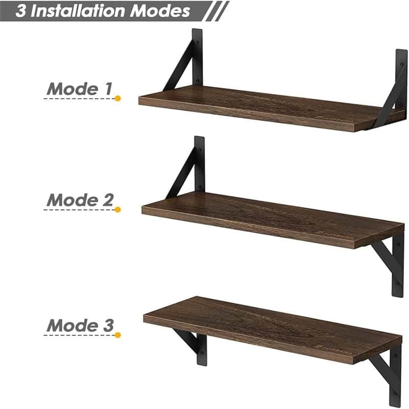 Floating Shelves Bathroom Set of 3 - 6"D x 17"W x 4.7"H