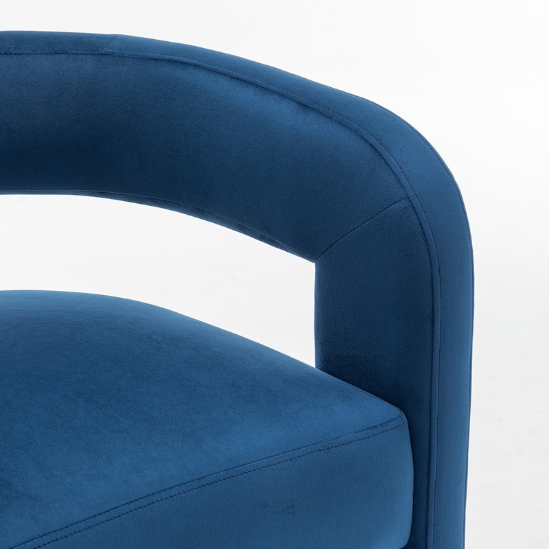 SEYNAR Modern Velvet E-Shaped Open Back Dining chair Set of 4
