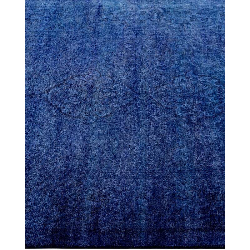 Contemporary Overdyed Wool Hand Knotted Runner - 2' 7" x 11' 7"