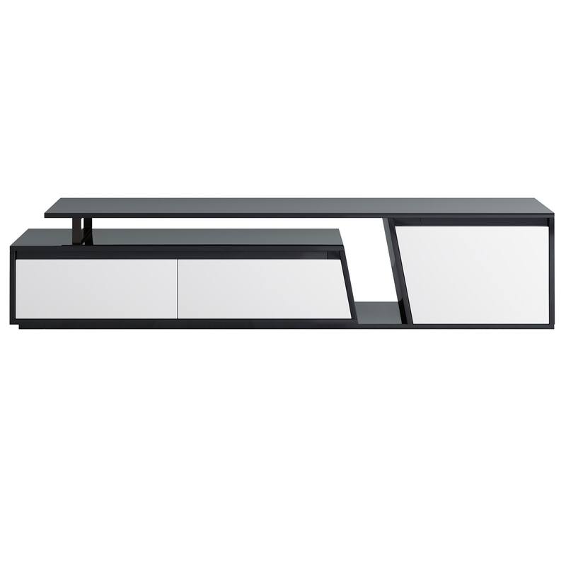 Rectangle Extendable TV Stand,Entertainment Centers with 2 Drawers and 1 Cabinet Up to 100" Tv
