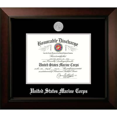Patriot Frames Marine 8.5x11 Discharge Legacy Frame with Silver Medallion