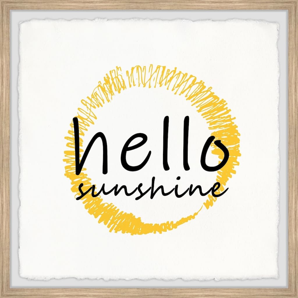 Hello Sunshine IV Framed Wall Art, Elegant Home Touch - Sophisticated Artwork for Refined Décor