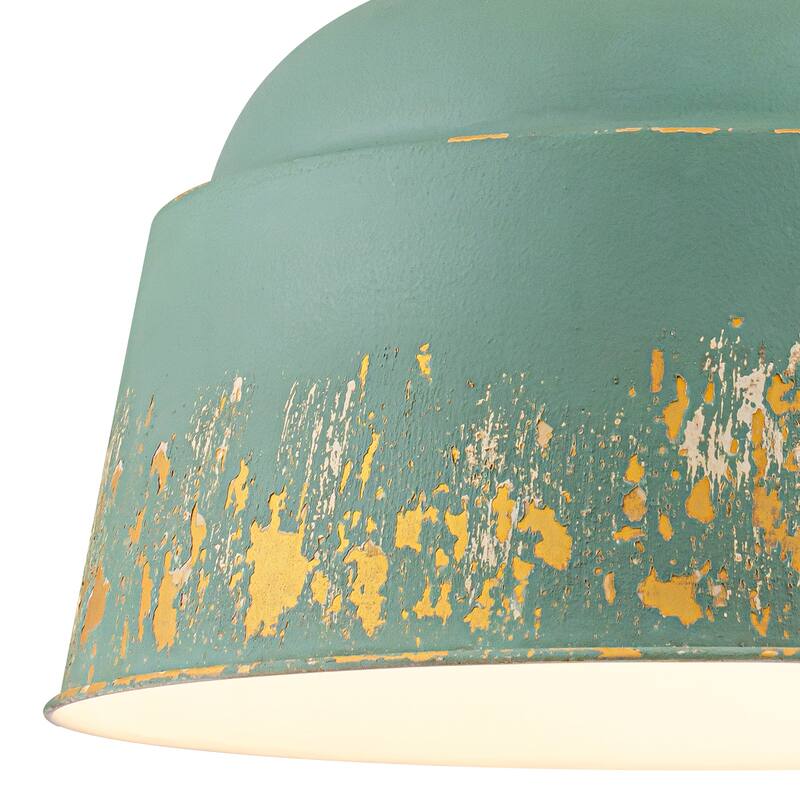 3-Light Industrial Pendant Light with Distressed Metal Dome Shade - 3-Lights