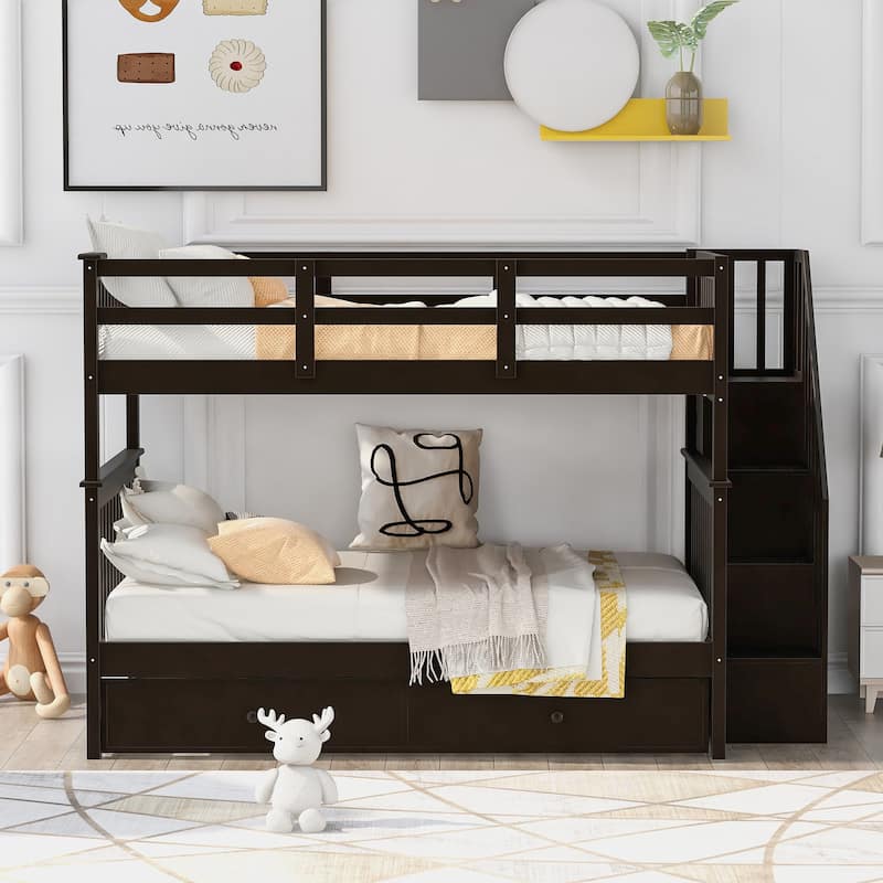 Versatile and Sturdy Bunk Bed with Extra Storage and Safety Features