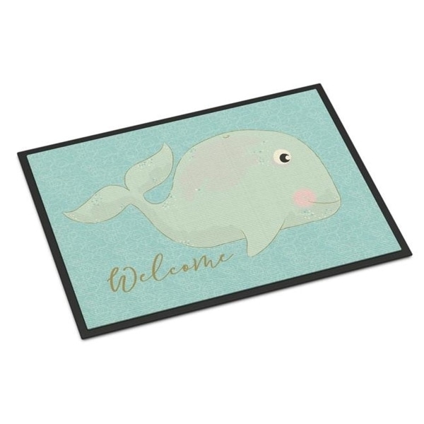 Carolines Treasures BB8533JMAT Whale Welcome Indoor Or Outdoor Mat - 24 x 36 in.