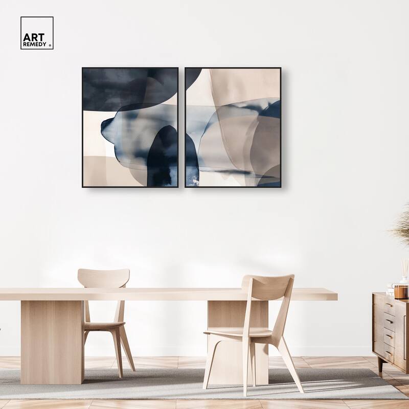 Monochrome Movement Canvas Set of 2 by Art Remedy