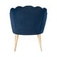 preview thumbnail 18 of 64, HULALA HOME Morden Scalloped Velvet Arm Chair with Tufted Back