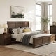 preview thumbnail 38 of 48, Roundhill Furniture Maderne 3-Piece Wood Bedroom Set, Panel Bed and Two Nightstands