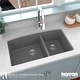 preview thumbnail 29 of 56, Karran Undermount Quartz Double Bowl Kitchen Sink