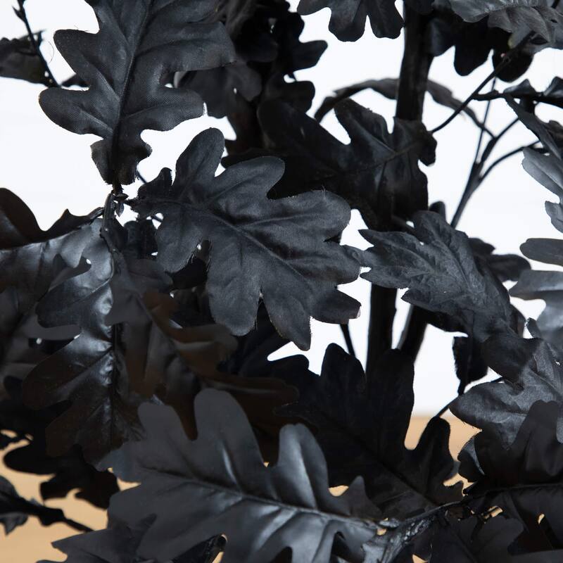 Black Oak Artificial Halloween Tree with Pot - 4'