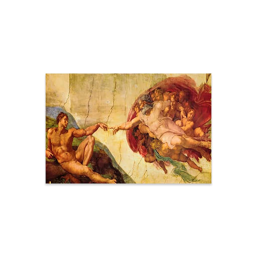 Creation Of Adam Print On Acrylic Glass by Michelangelo