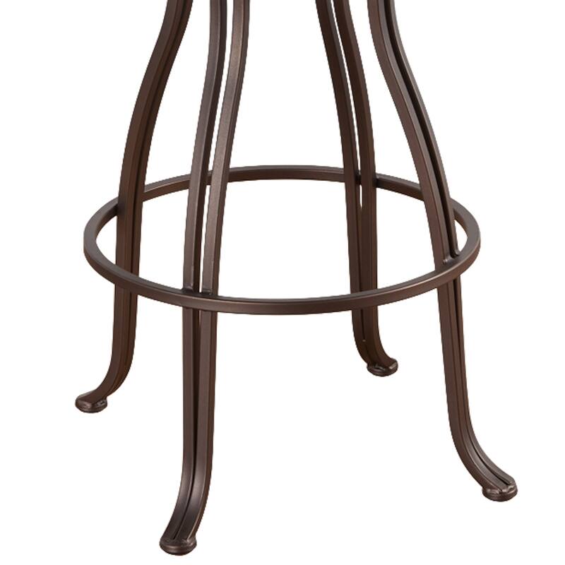 Tempo Furniture Valencia Swivel 26" Counterstool/30" Barstool Sun Bronze Finish & Dark Brown Polyurethane by Furnish Theory