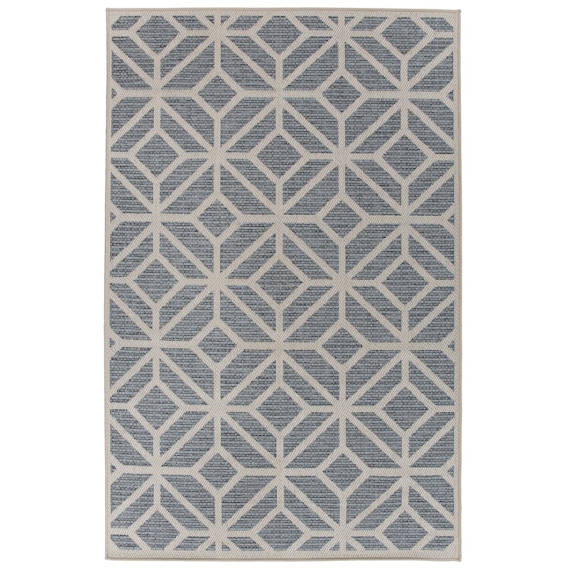 World Rug Gallery Modern Contemporary Geometric Indoor/Outdoor Area Rug