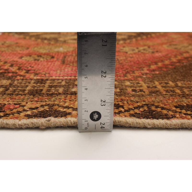 ECARPETGALLERY Hand-knotted Antalya Vintage Dark Copper Wool Rug - 3'6 x 5'5