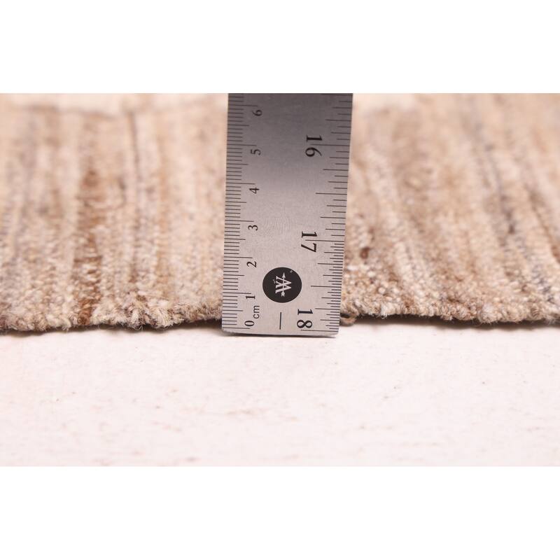 ECARPETGALLERY Hand-knotted Pak Finest Marrakesh Brown, Ivory Wool Rug - 9'1 x 12'11