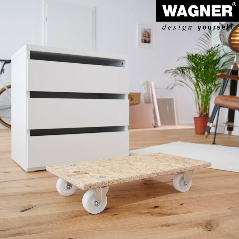 Wagner Eco-Friendly Moving Dolly with Solid Rubber Wheels, 23" x 12", Supports up to 550 lbs - 22.6x11.8x4.3