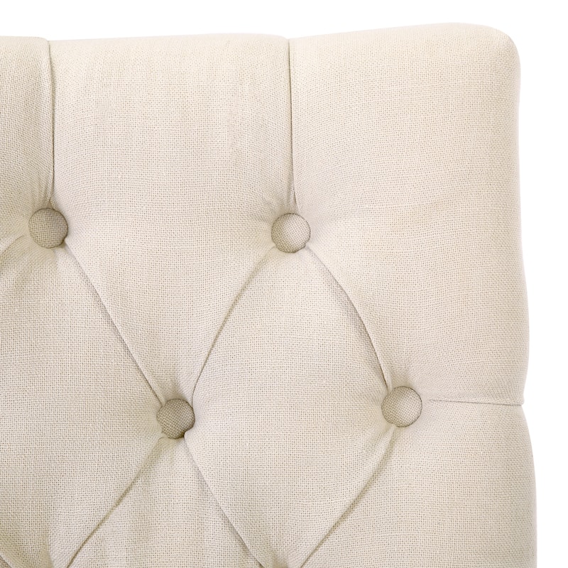 Carter 29" Button Tufted Bar Stool Black Finish