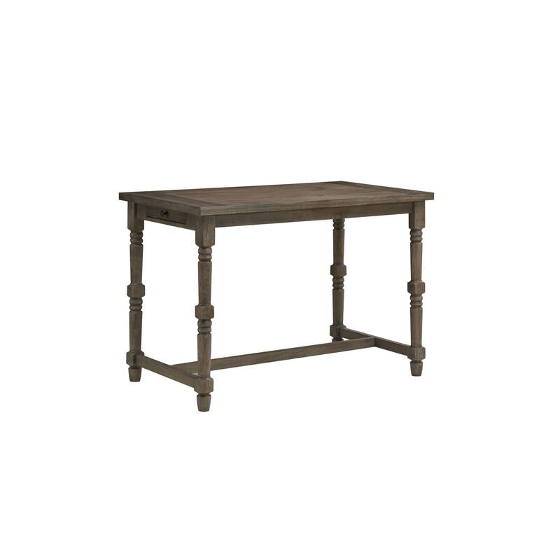 2-Drawer Solid Rectangular Bar Table - 54" - Walnut Brown