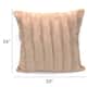Cheer Collection Solid Color Faux Fur Throw Pillows (Set of 2) - Sand - 26 x 26