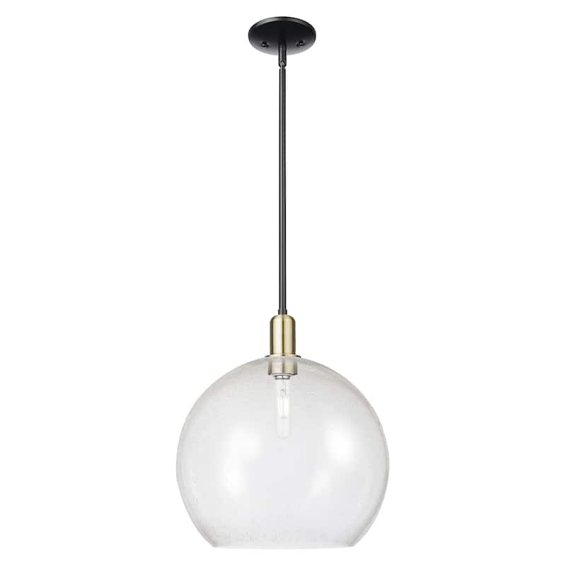 Innovations Lighting Endless Possibilities Arcadia - Athens - 1 Light 14" Stem Hung Mini Pendant - Black Antique Brass/Seedy