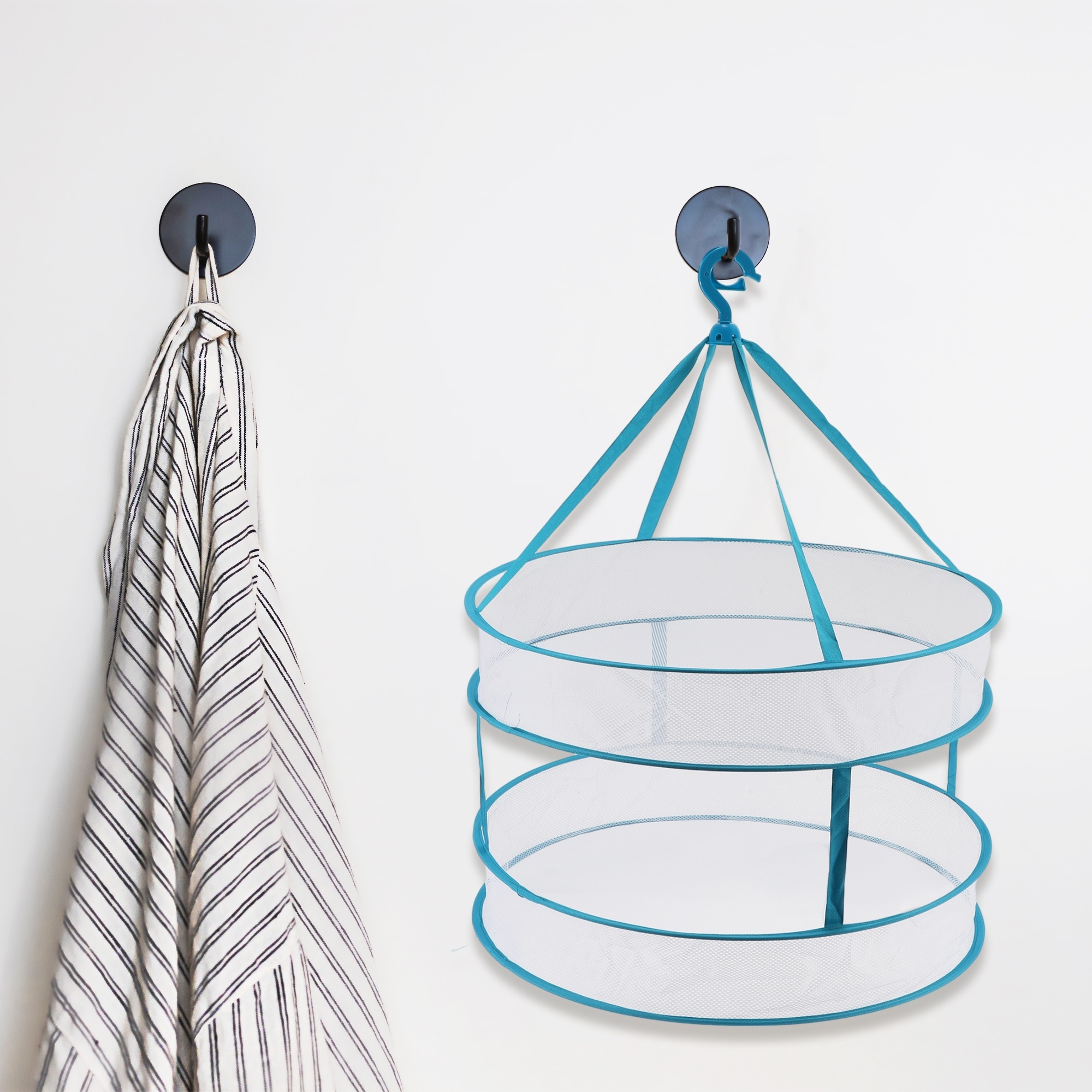 Durable Double Layer Clothes Drying Basket for Balcony