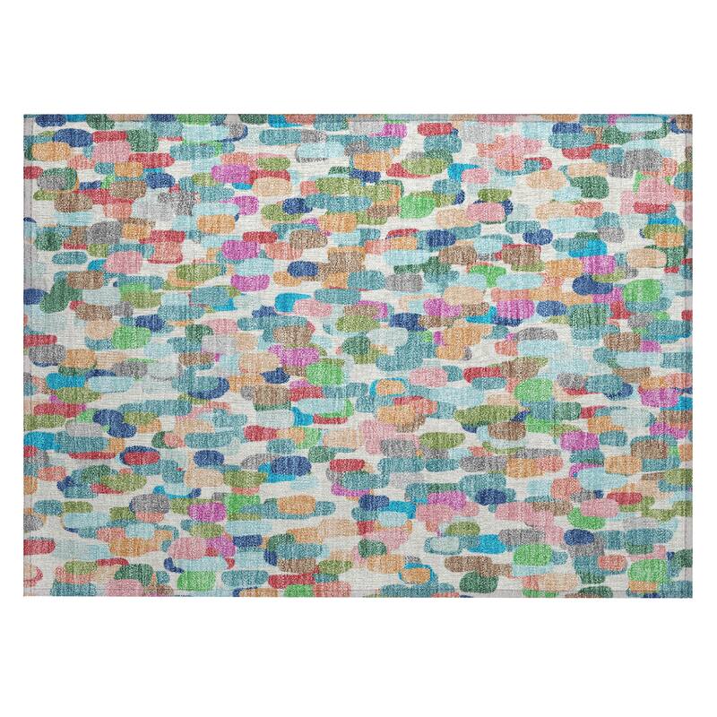 Machine Washable Indoor/ Outdoor Contemporary Drew Chantille Rug