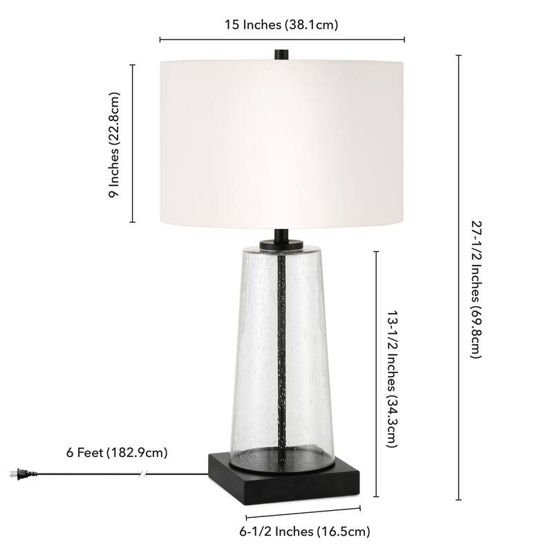 Dax 27.5" Tall Table Lamp with Fabric Shade - 27" Tall