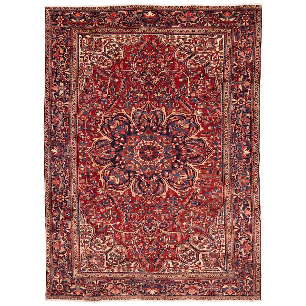 ECARPETGALLERY Hand-knotted Sarabi Red Wool Rug - 9'8 x 12'11