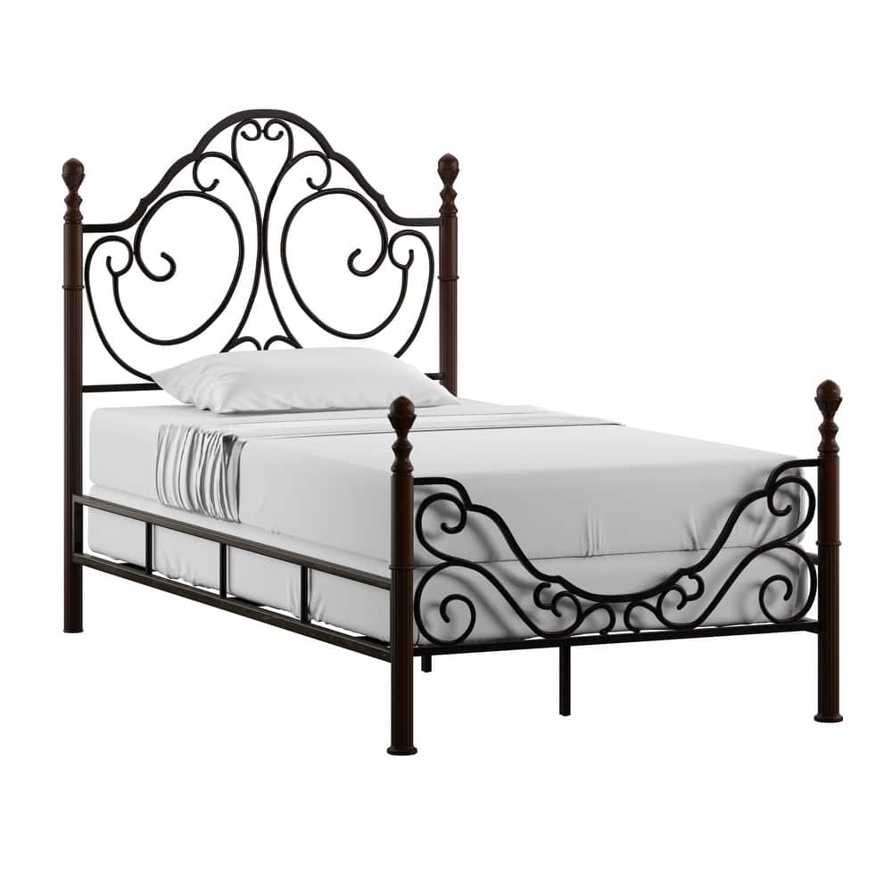 LeAnn Graceful Scroll Bronze Finish Iron Bed by iNSPIRE Q Classic