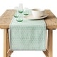 preview thumbnail 18 of 91, Over&back Hand-Blocked Printed Cotton Table Runner - Machine Washable 18 x 108 - Green Leaf