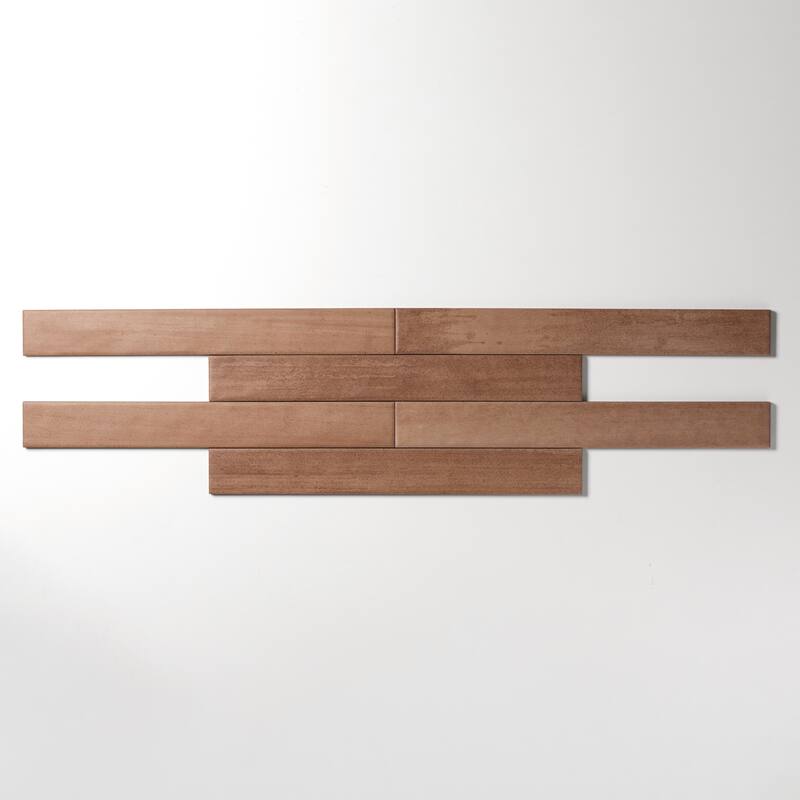 Adobe 2"x16" Glazed Porcelain Subway Wall and Floor Tile