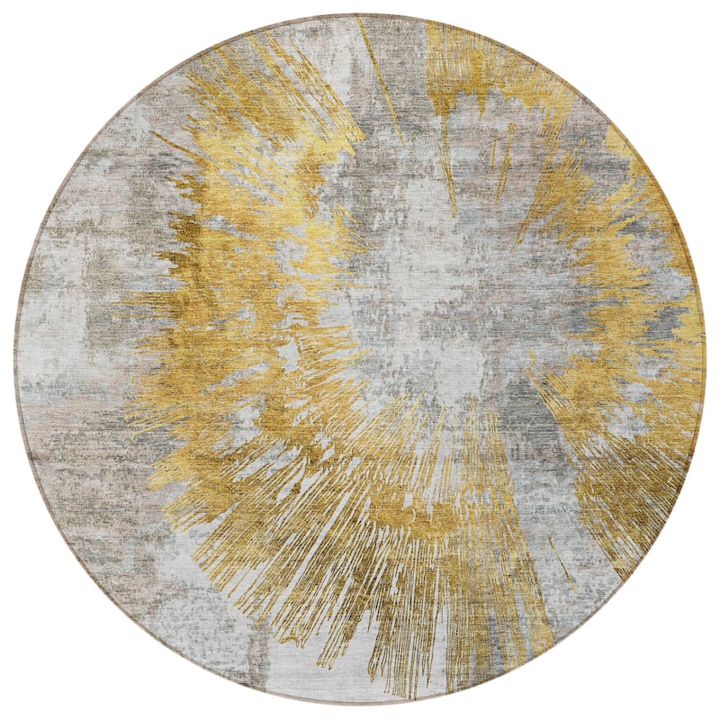 HomeRoots Abstract Transitional Rectangle Outdoor Rug