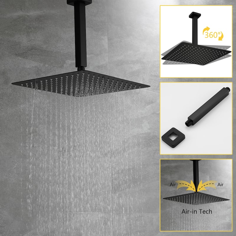Ceiling Mount Shower Faucet and Tub Faucet with 10 inch Fixed Shower Head